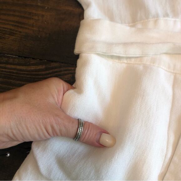 Princess Polly White Romper Women’s 12 Plunge Preppy Minimalist Fairy Party Boho - Picture 5 of 12